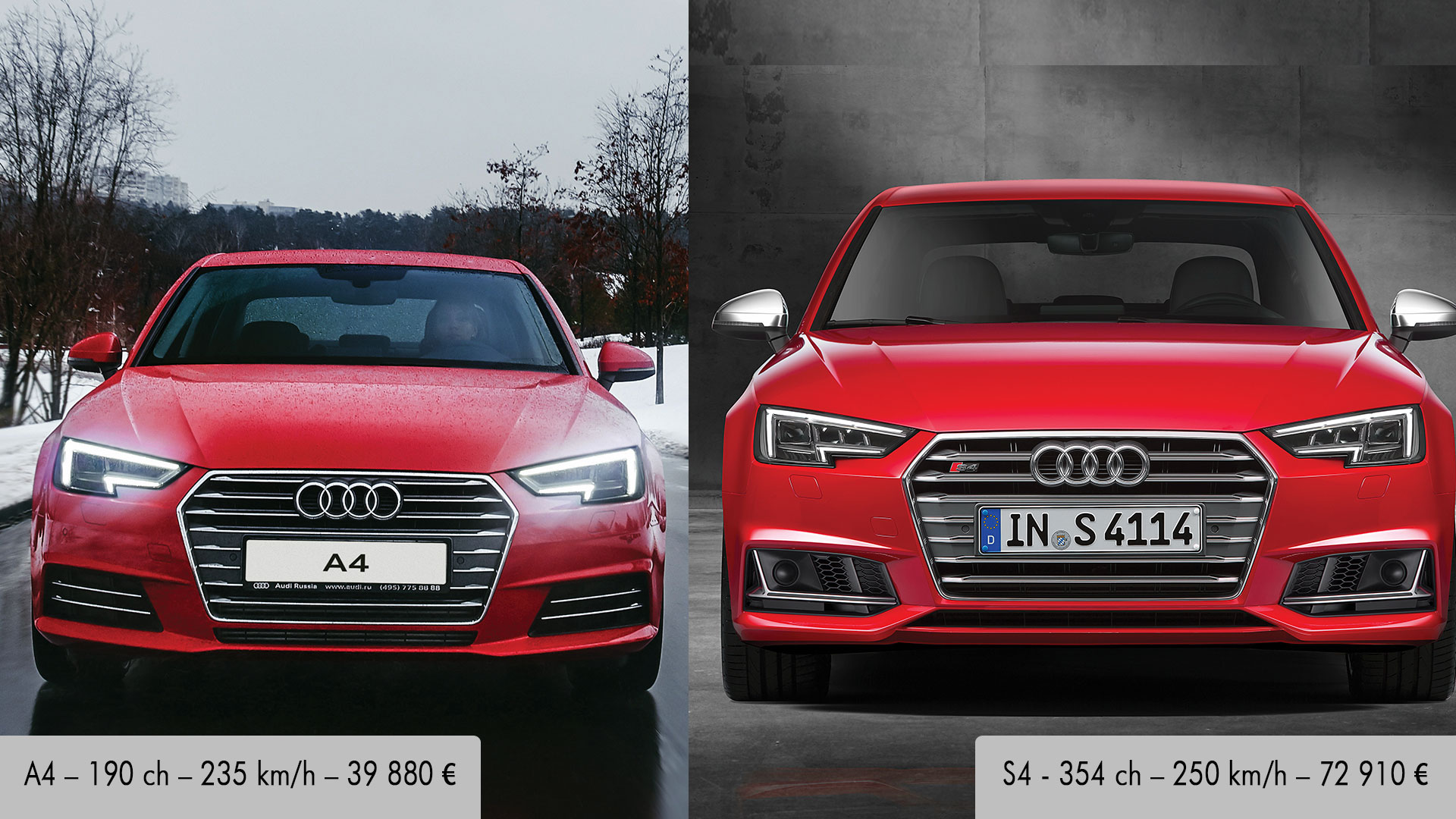 Comparaison Audi A4/S4