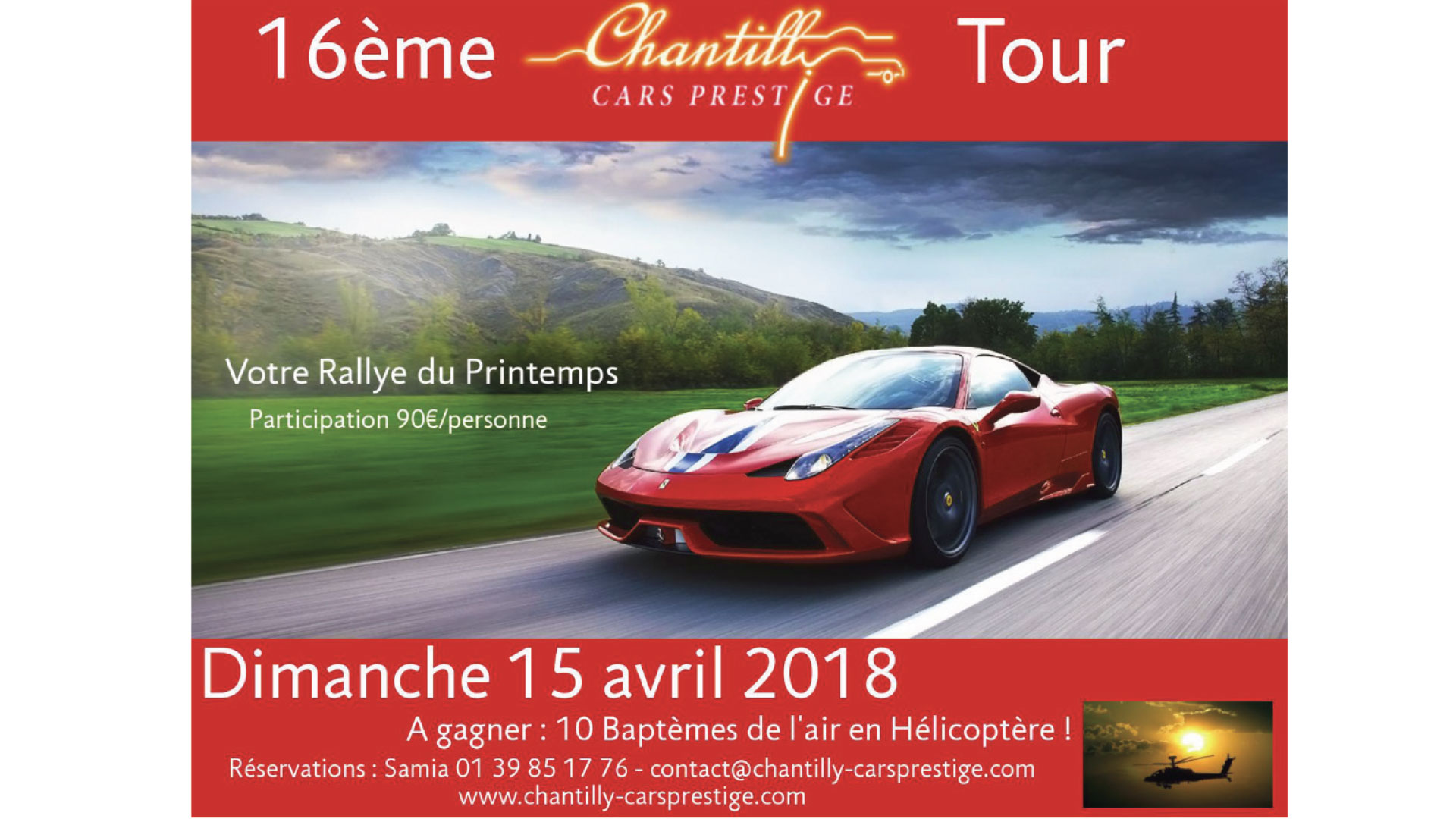16ème Chantilly Cars Prestige Tour le 15 avril 2018 Actus des pros