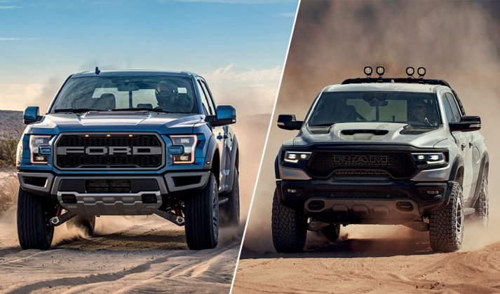 Dodge RAM vs Ford Raptor : Duel de mastodontes